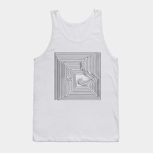 Not Perfect Visuals | Minimalist | NOptical Illusion | Broken waves 1 Tank Top